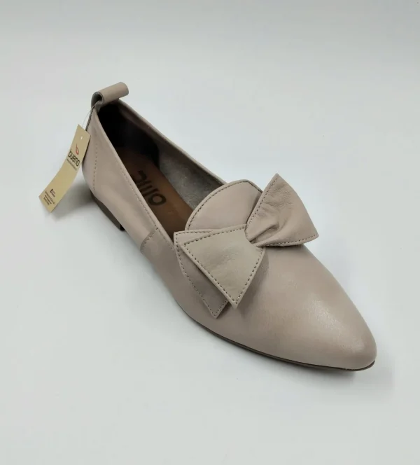 BALLERINE CON FIOCCO PELLE MORBIDA NUDE