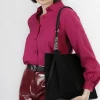 BORSE A SPALLA EFFETTO SUEDE NERO