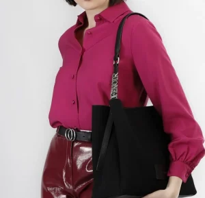 BORSE A SPALLA EFFETTO SUEDE NERO