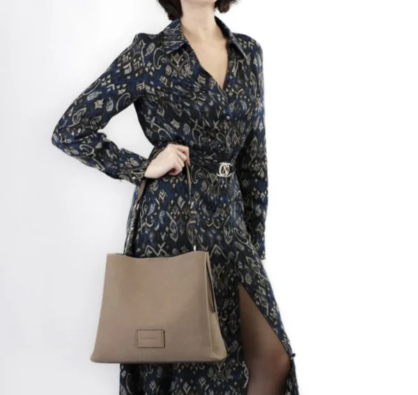 BORSE A SPALLA EFFETTO SUEDE TUPE