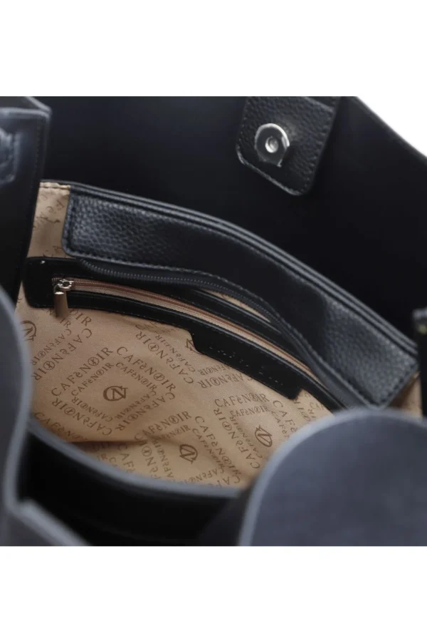 BORSE A SPALLA EFFETTO SUEDE NERO
