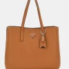 BORSE SHOPPING GUESS MERIDIAN COGNAC