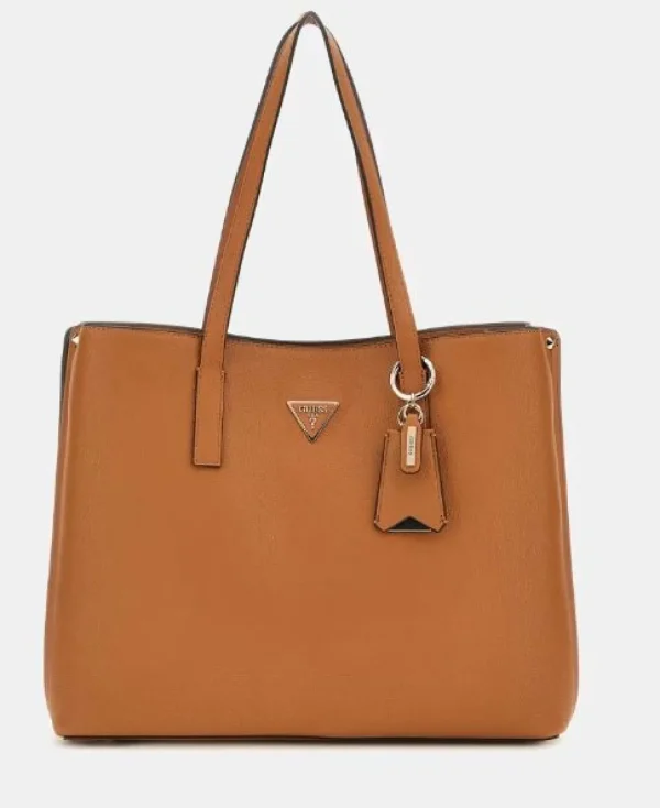 BORSE SHOPPING GUESS MERIDIAN COGNAC