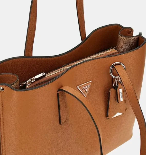 BORSE SHOPPING GUESS MERIDIAN COGNAC