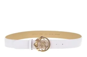 CINTURE FIBBIA LOGO E FLOREAL BIANCA