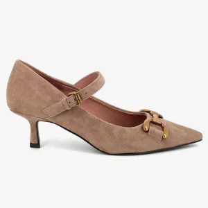 DECOLLETE' MILA CAMOSCIO TAUPE