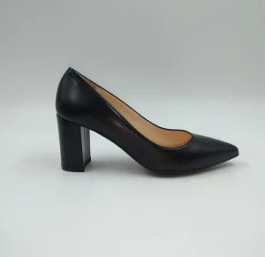 DECOLLETE NERO TACCO QUADRATO