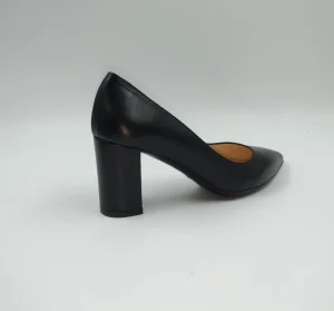 DECOLLETE NERO TACCO QUADRATO