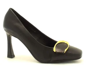 DECOLLETE' PELLE CON FIBBIA DECORATIVA