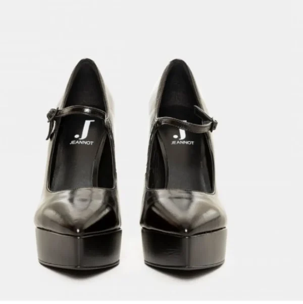 DECOLLETE' PELLE LUCIDA PLATFORM