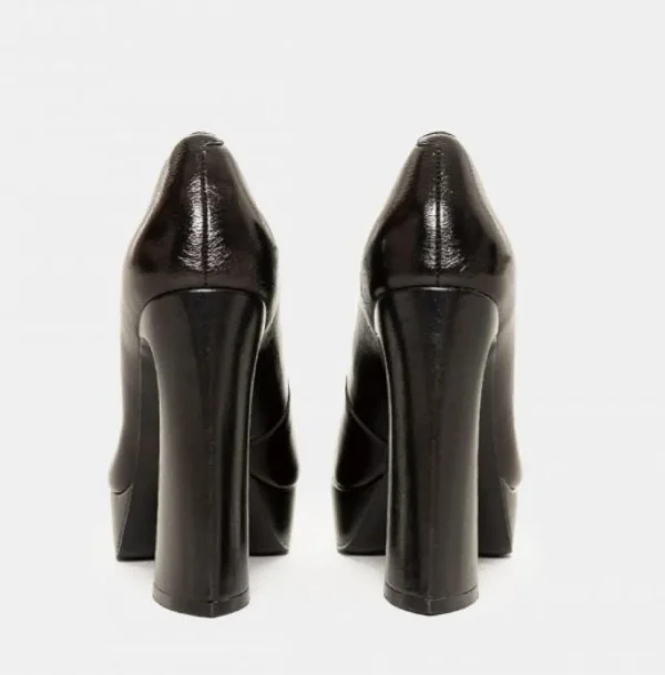 DECOLLETE' PELLE LUCIDA PLATFORM