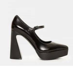 DECOLLETE' PELLE LUCIDA PLATFORM
