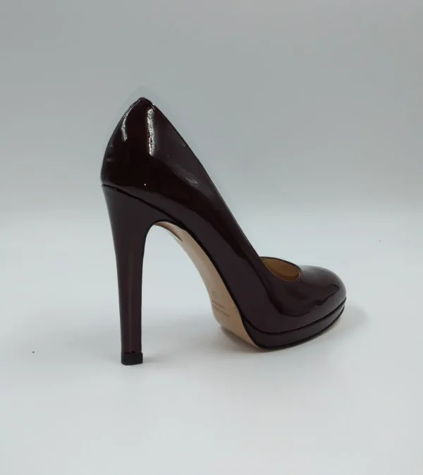 DECOLLETE PELLE VERNICE BORDEAUX