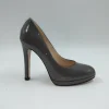 DECOLLETE PELLE VERNICE GRIGIO