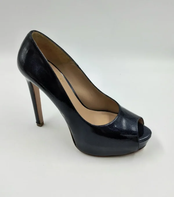 DECOLLETE SPUNTATA VERNICE BARK NAVY