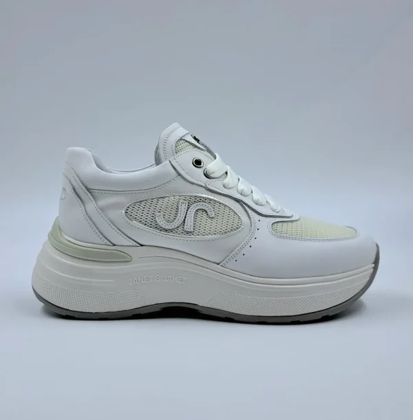 JANET&JANET SNEAKERS PELLE TESSUTO TECNICO