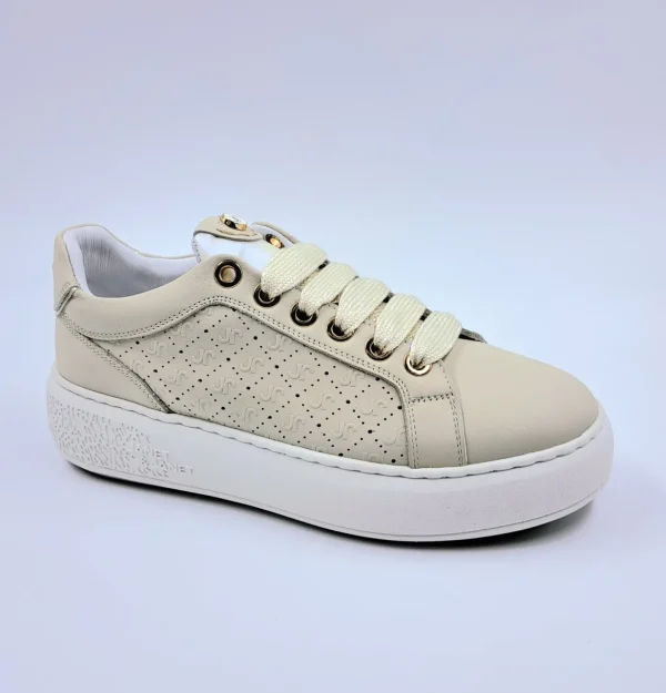 JANET&JANET SNEAKERS PELLE BEIGE