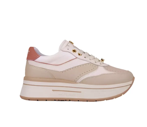 JANET&JANET SNEAKERS PELLE LATTE PINK