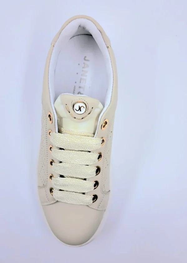 JANET&JANET SNEAKERS PELLE BEIGE