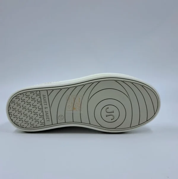 JANET&JANET SNEAKERS PELLE BIANCA