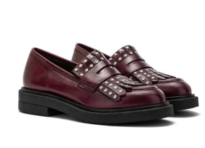 MOCASSINI BROOK FRINGE BORDEAUX