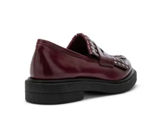 MOCASSINI BROOK FRINGE BORDEAUX