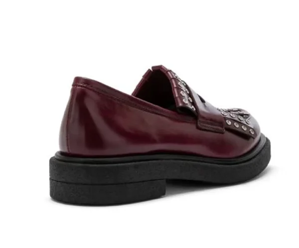 MOCASSINI BROOK FRINGE BORDEAUX