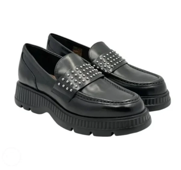 MOCASSINI CINDY STUD PELLE MINI BORCHIE