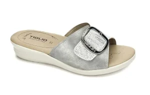 PANTOFOLE MAXI FIBBIA ARGENTO