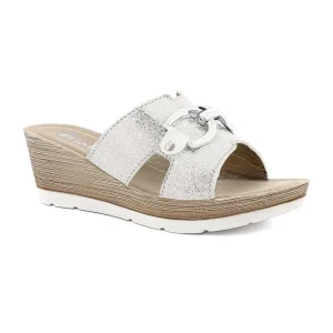 PANTOFOLE ARGENTO CON FIBBIA SILVER