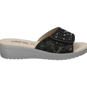 PANTOFOLE COMFORT STRASS NERE