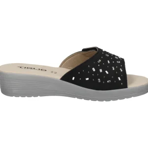 PANTOFOLE COMFORT STRASS NERE