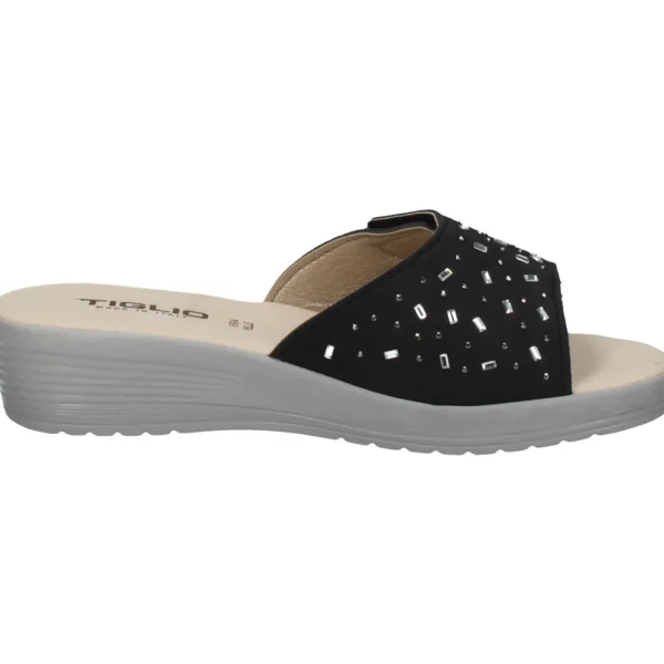 PANTOFOLE COMFORT STRASS NERE