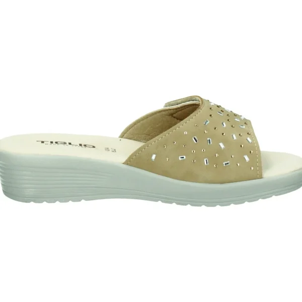 PANTOFOLE COMFORT STRASS BEIGE