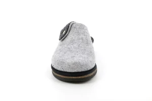 PANTOFOLE DOLA IN FELTRO DI VERA LANA GRIGIO