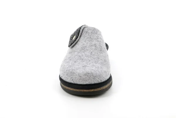 PANTOFOLE DOLA IN FELTRO DI VERA LANA GRIGIO