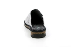PANTOFOLE DOLA IN FELTRO DI VERA LANA GRIGIO