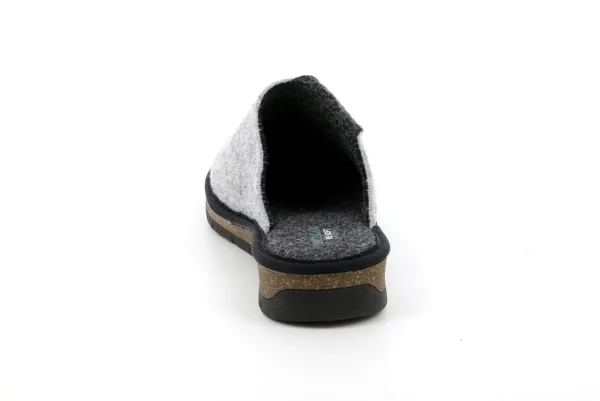 PANTOFOLE DOLA IN FELTRO DI VERA LANA GRIGIO