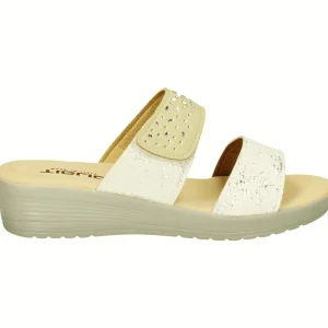 PANTOFOLE DOPPIA STRISCIA STRASS PLATINO