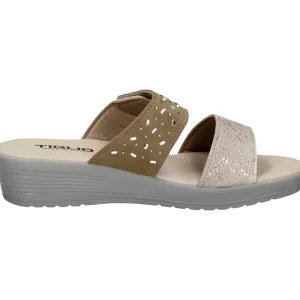 PANTOFOLE DOPPIA STRISCIA STRASS BEIGE