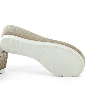 PANTOFOLE PLATINO CON FIBBIA ORO