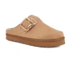 PANTOFOLE TESSUTO ED ECOPELLICCIA FIBBIA