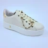 PATRIZIA PEPE SNEAKERS PELLE PANNA CHARMS CATENA GOLD