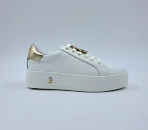 PATRIZIA PEPE SNEAKERS PELLE LOGO METALLO STRASS