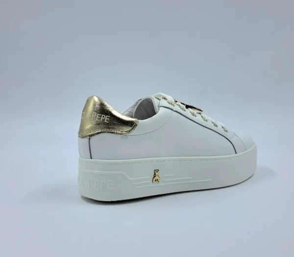 PATRIZIA PEPE SNEAKERS PELLE LOGO METALLO STRASS