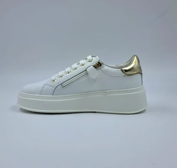 PATRIZIA PEPE SNEAKERS PELLE LOGO METALLO MAXI