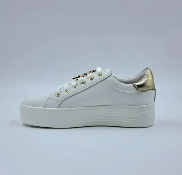 PATRIZIA PEPE SNEAKERS PELLE LOGO METALLO STRASS