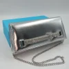 POCHETTE ARGENTO CON DETTAGLI STRASS