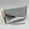 POCHETTE ARGENTO TESSUTO GLITTER