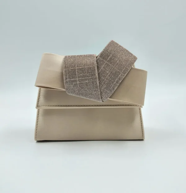 POCHETTE CIPRIA DETTAGLIO FIOCCO LUREX